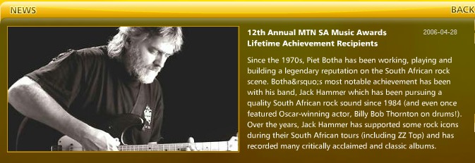 South African Music Lifetime Achievement Award 2006