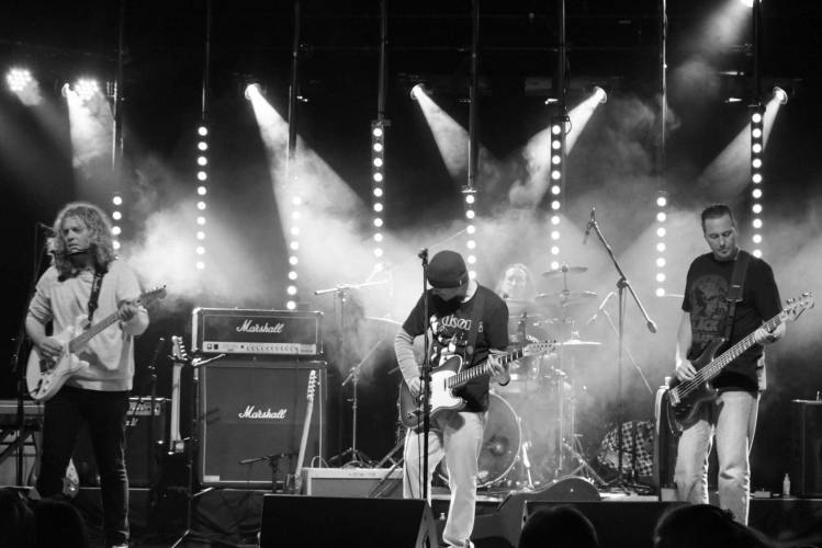 Jack Hammer Band 2022 (L-to-R): Jake Gunn, Johnathan Martin, Paul van de Waal (at the back), Tertius Du Plessis | Photo: Jessica Botha