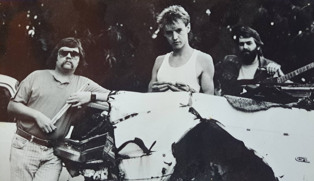 Jack Hammer 1986: Derek Riley, Paul Barnard, Piet Botha | supplied by Paul Barnard via Facebook